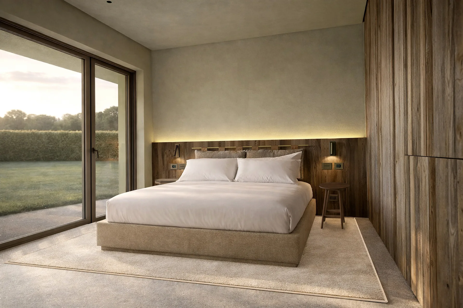 Camera con vista sul verde